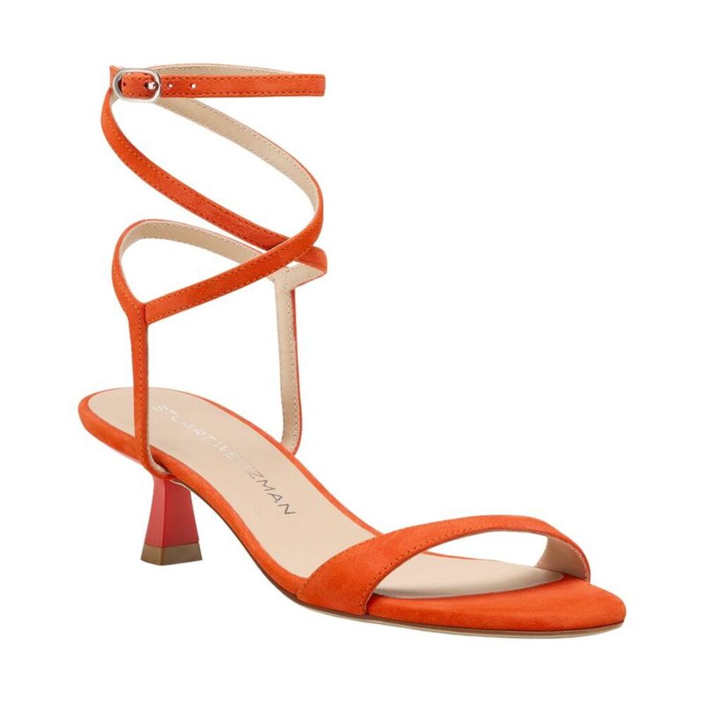 Stuart Weitzman Nudist Wrap 50 Suede Sandal